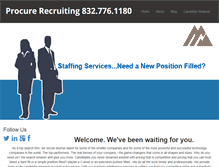 Tablet Screenshot of procurerecruiting.com